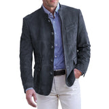 Anton | Herren Eleganter Freizeitblazer mit Knopfverschluss – Schwarz
