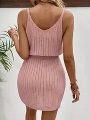 Brielle - Elegantes halbdurchsichtiges Kleid mit V-Ausschnitt für Damen