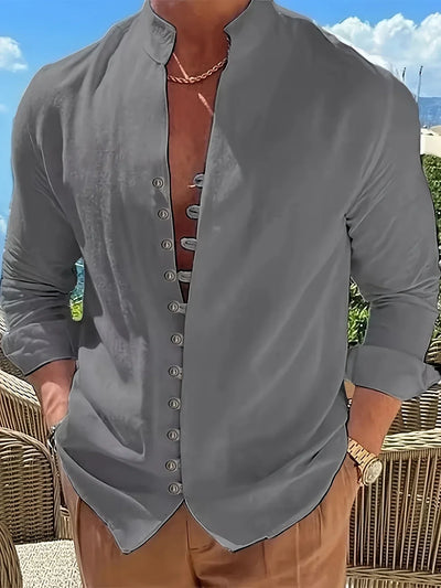 Shayne - Leichtes Hemd Aus Baumwoll Leinen Mit Langen Ärmeln