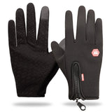 Wintersporthandschuhe mit rutschfestem Design – Schwarz 1