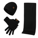 Tough Winter Set mit Mütze, Schal und Handschuhen – Schwarz