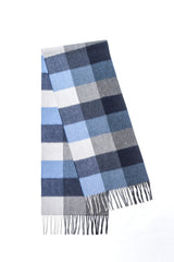 Luxus-Wollschal | warmer langer Schal – Blau