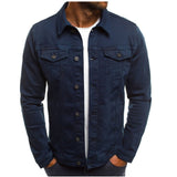 Casual Herren Denim Jacke - Mason – Dunkelblau