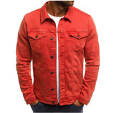 Casual Herren Denim Jacke - Mason – Rot