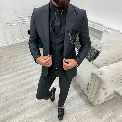 3 Teiliger Hochzeitsgastanzug Für Herren | Slim Fit