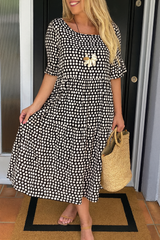 Xylavie - luftiges Midikleid – Schwarz