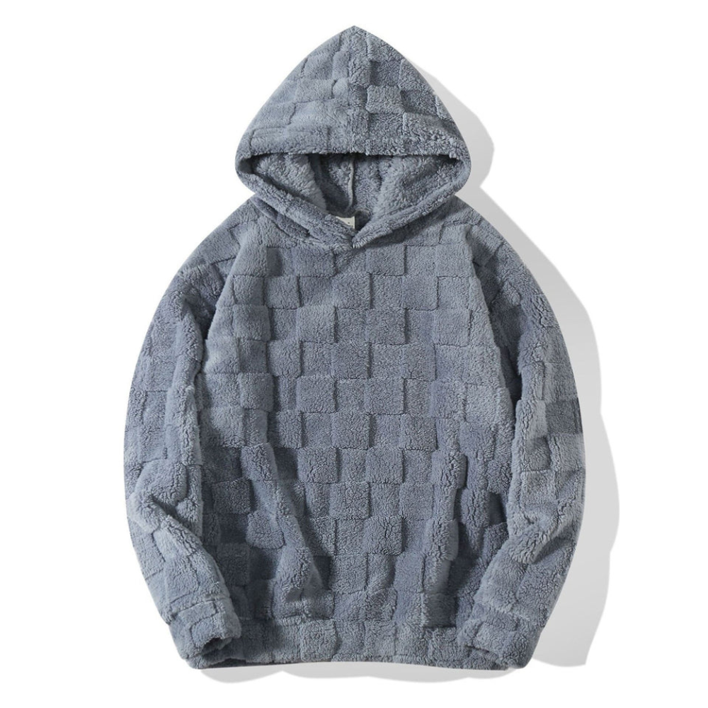 Dave – Flauschiger Hoodie mit modernem Karomuster