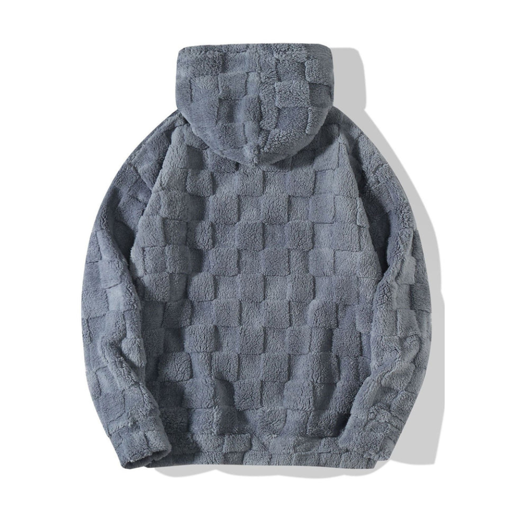 Dave – Flauschiger Hoodie mit modernem Karomuster