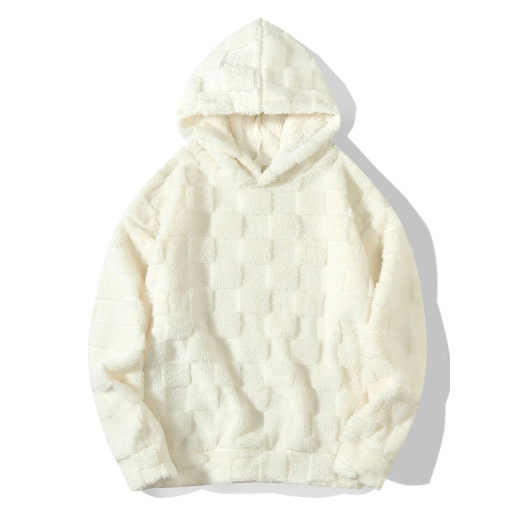 Dave – Flauschiger Hoodie mit modernem Karomuster