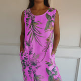 Vicky | Ausgefallenes Sommerkleid – Leicht & Luftig – Violett
