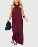 Magdalena | Damen Anmutiges Fließendes Maxikleid – Maxi Kleid Fließend Elegant 2026 – Burgunder