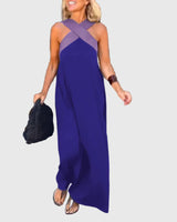 Magdalena | Damen Anmutiges Fließendes Maxikleid – Maxi Kleid Fließend Elegant 2026 – Blau
