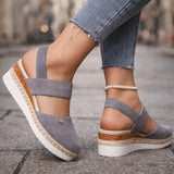 Lina | Modische Plateau Schuhe Damen Chic – Grau