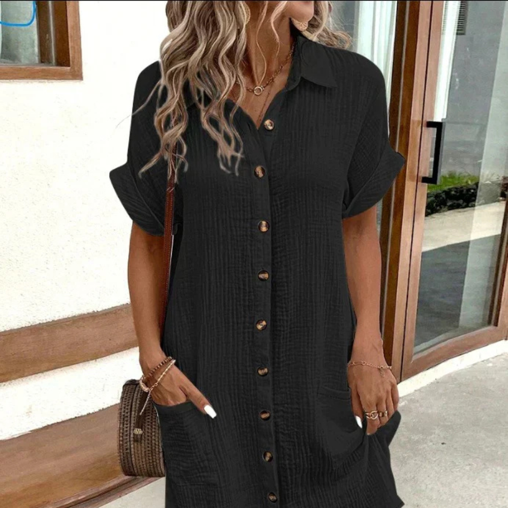 Marita – Luftiges weißes Hemdkleid