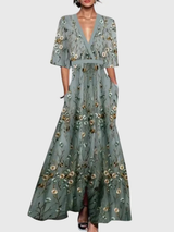 Stefanie | Damen Elegantes Frühlingskleid – Frühling Kleid Elegant Feminin 2026 – Grün