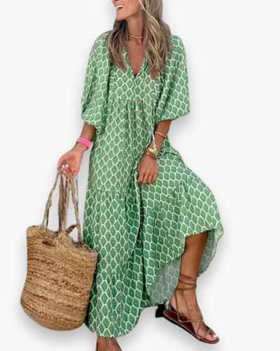 Damen Boho Maxikleid für Sommer | Vielseitiges Freizeitkleid