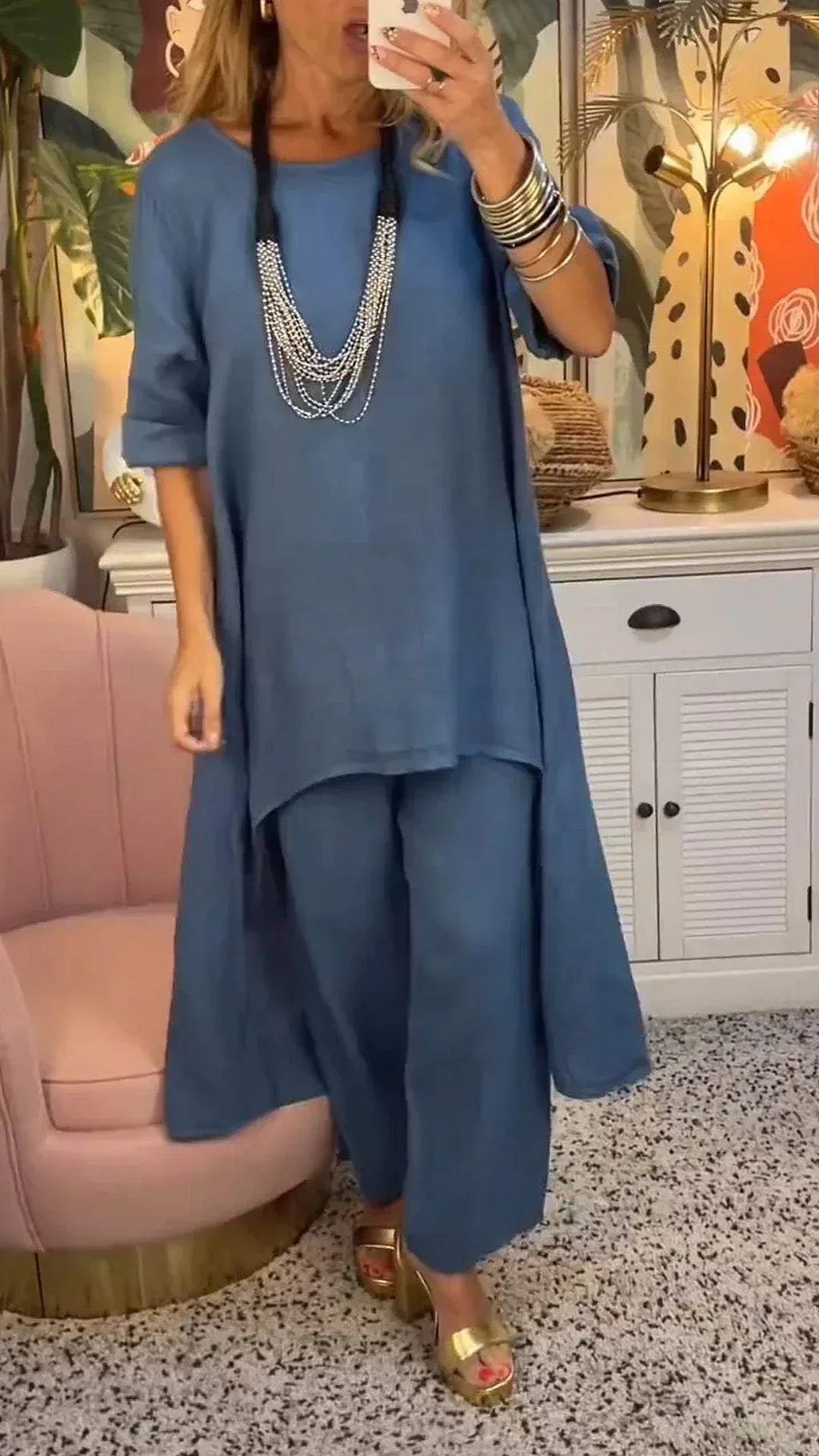 Maryla – Zweiteiliges Set Aus Baumwolle Mit Langen Ärmeln