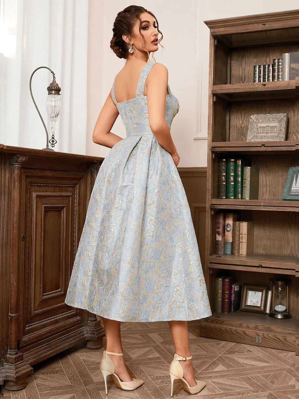 Hilary - Frauen Kleid Blume ärmellos