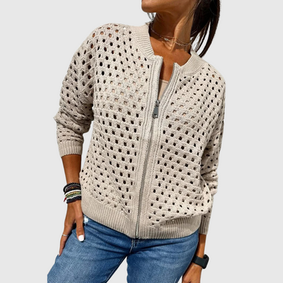 Celina – Stilvolle Strickjacke mit Reißverschluss!