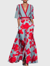 Stefanie | Damen Elegantes Frühlingskleid – Frühling Kleid Elegant Feminin 2026 – Rot