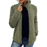 Bequemes Damen Fleece-Weste - Petra – Olivgrün