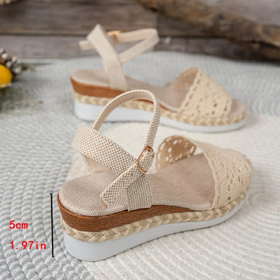 Grace - Women'S Casual Lace-Up Plattform Sandalen