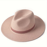 Sonnenhut mit breiter Krempe für Damen und Herren – SunShield Panama – Rosa