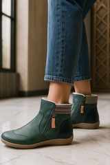 Geordie | Waterproof Orthopedic Leather Boots – grun