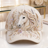 Arlena - Cap mit Blumenpferd-Motiv – Pferd
