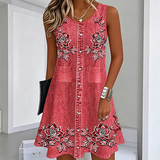 Coriselle - Soft-Touch-Sommerkleid – Rot
