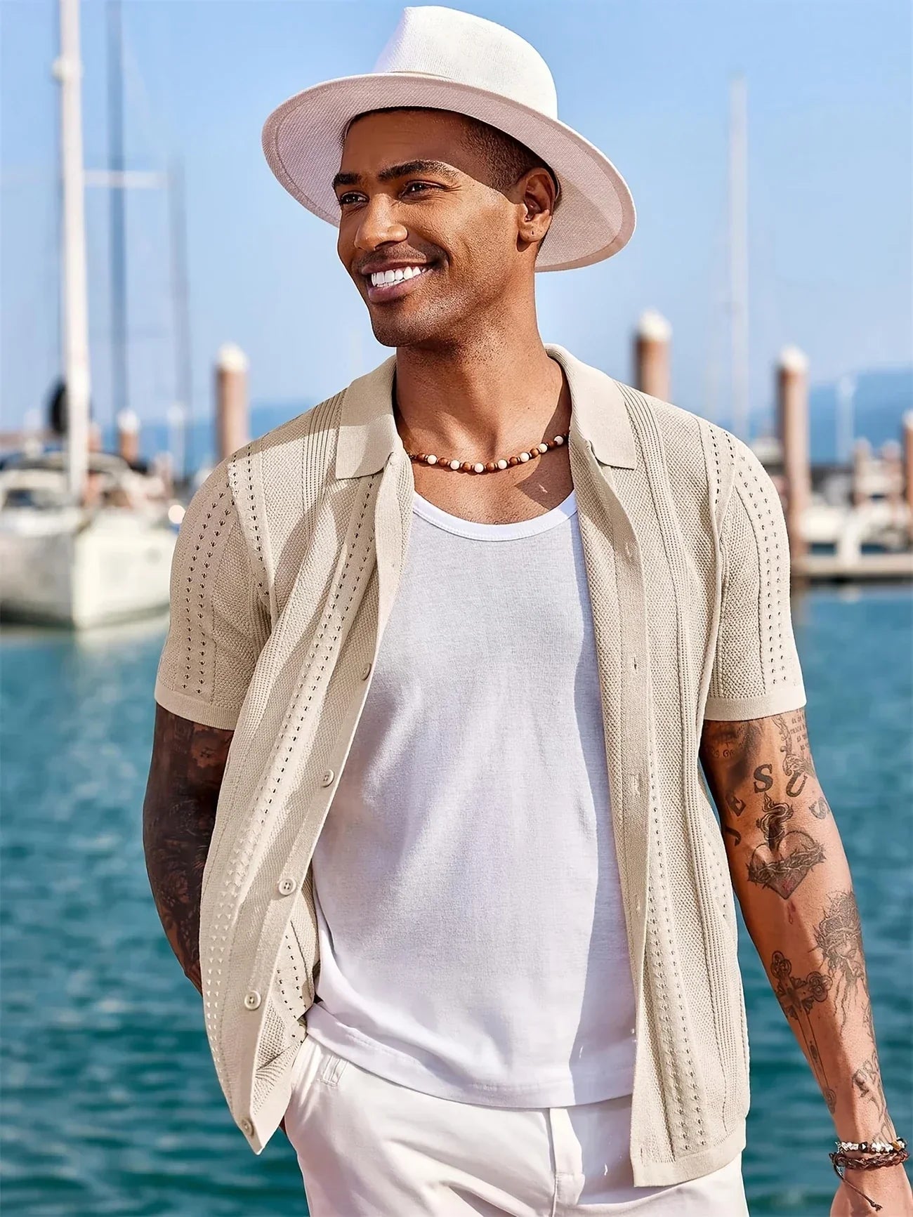 Semyon – Modisches Strickhemd Mit Aufwendigem Muster