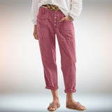 Amelia | Damenhose mit lockerem Schnitt für elegante Auftritte – Rosa