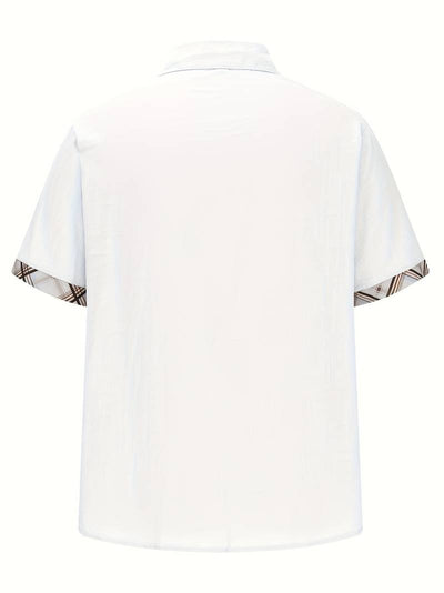 Michael - Stilvolles Trachtenhemd mit kariertem Grafikdruck