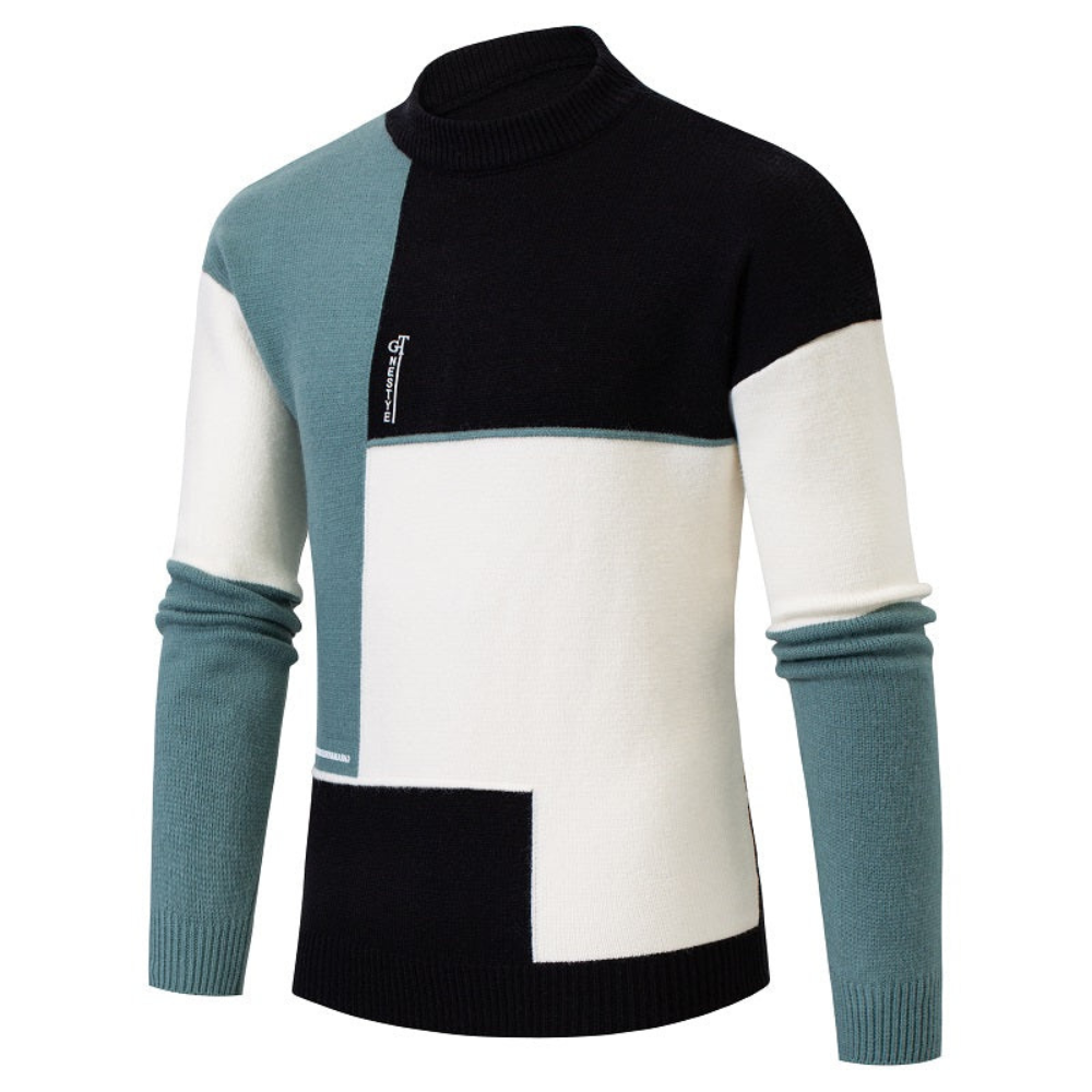 Erwan – Herrenpullover mit modernem Farbblock-Design