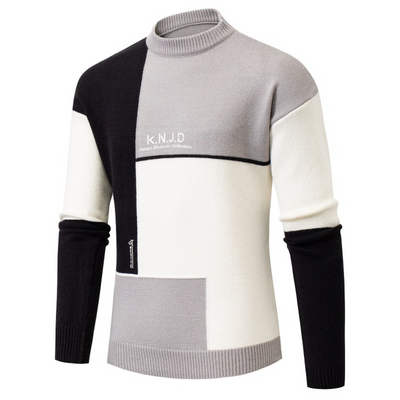 Erwan – Herrenpullover mit modernem Farbblock-Design