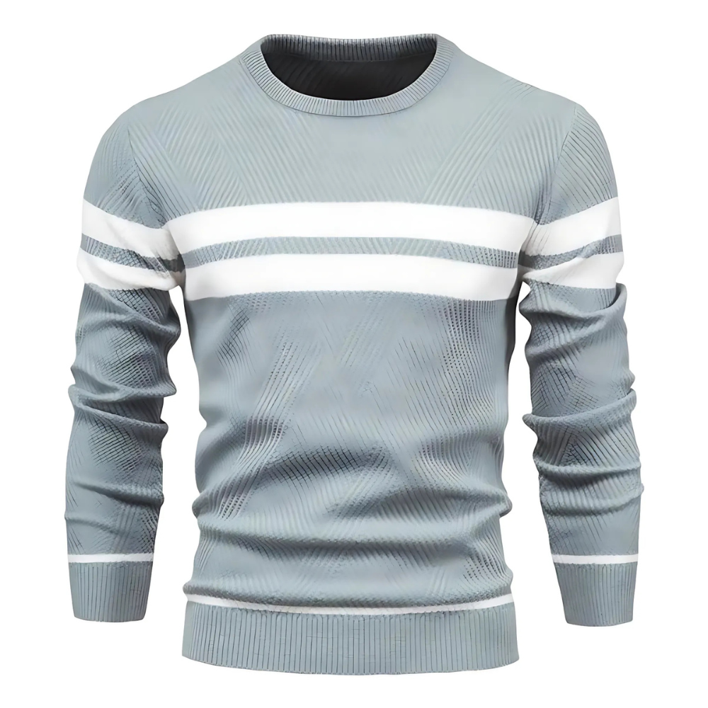 Chris – Herrenpullover mit klassischem Streifendesign