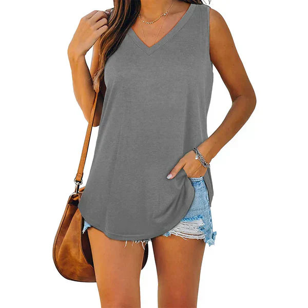 Nana - Jersey-Tanktop mit V-Ausschnitt