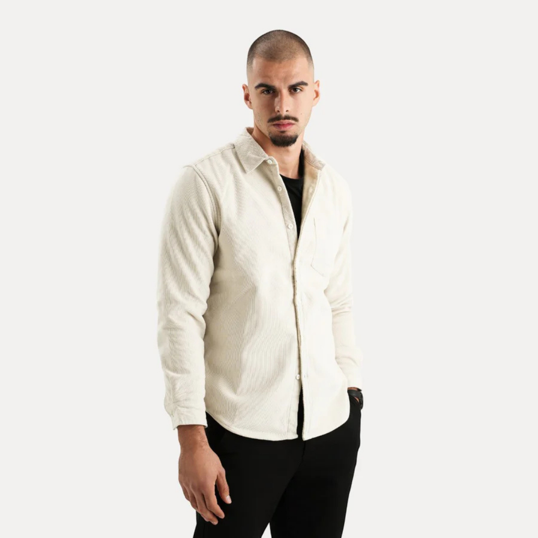 Herren Lässiges Langarm Button Down Hemd | Warme