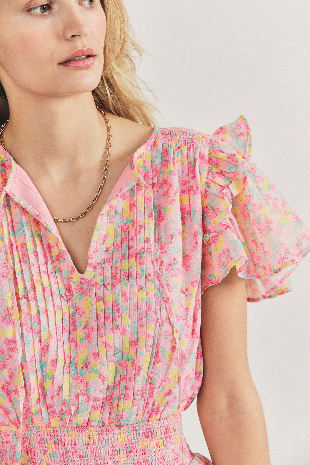 Ella - Sweet Style Minikleid mit Rüschen und Blumenprint