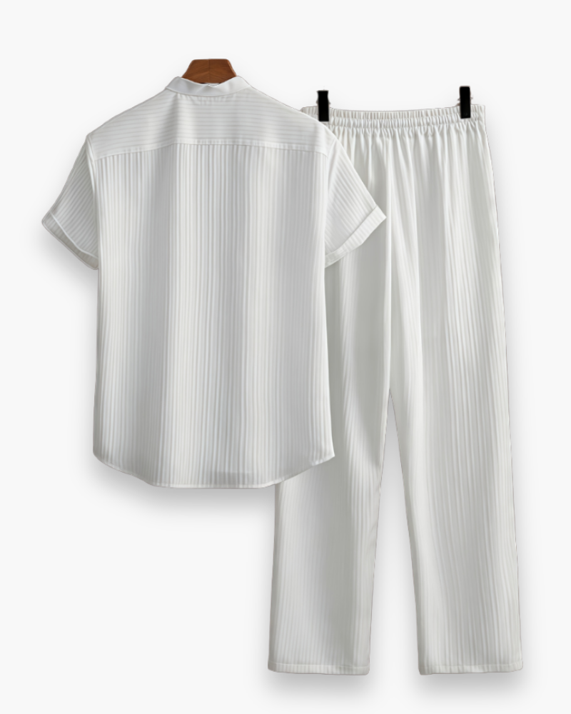 Herren Sommer Zweiteiler mit Kurzarmhemd & Hose | Lässig & Leicht