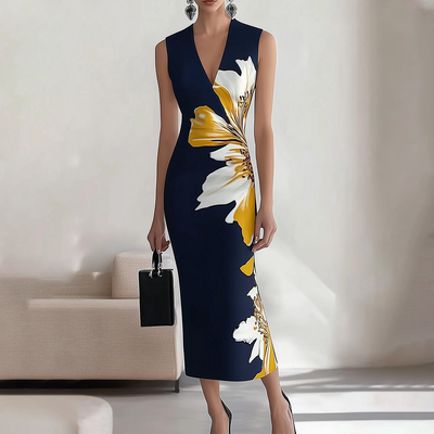 VALE | Elegant Sleeveless Floral Maxi Dress