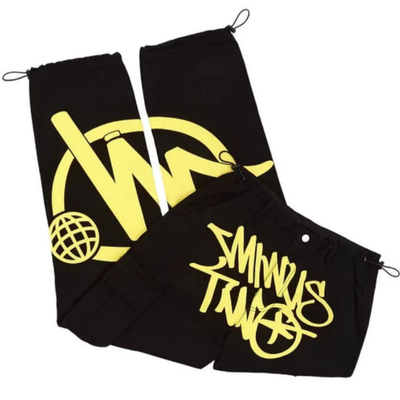 Herren Retro Cargo Gerade Bein Bedruckte Baggy Hose | Straßenmode