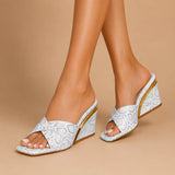 Mondella | Schicke Damen-Sandalen mit Reptil-Print – Grau