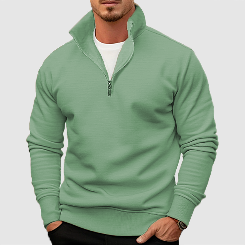 VALE | Casual men’s fleece polo shirt with zipper – Warm, comfortable & stylish