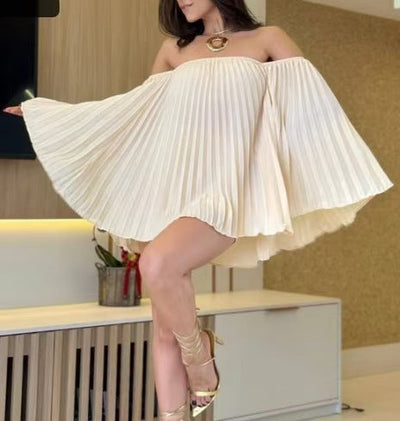 Frances Plissee Bandeau Shorts Set