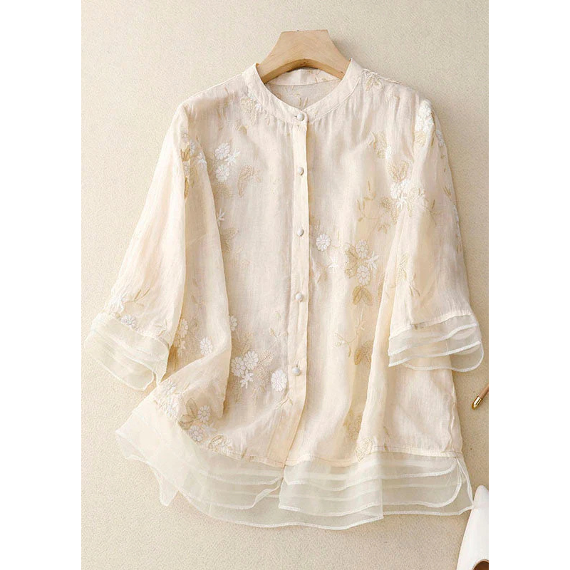 Damen Halbe Ärmel Button Down Bluse | Atmungsaktiv