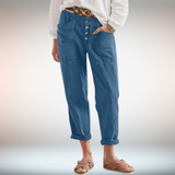 Amelia | Damenhose mit lockerem Schnitt für elegante Auftritte – Blau