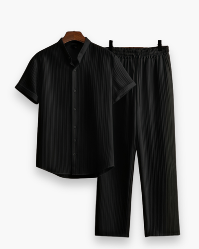 Herren Sommer Zweiteiler mit Kurzarmhemd & Hose | Lässig & Leicht