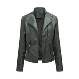 LARA / JACKE AUS GEWASCHENEM LAMMLEDER – Grün