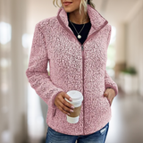Katie – Hochwertige Fleecejacke mit Reißverschluss – Rosa